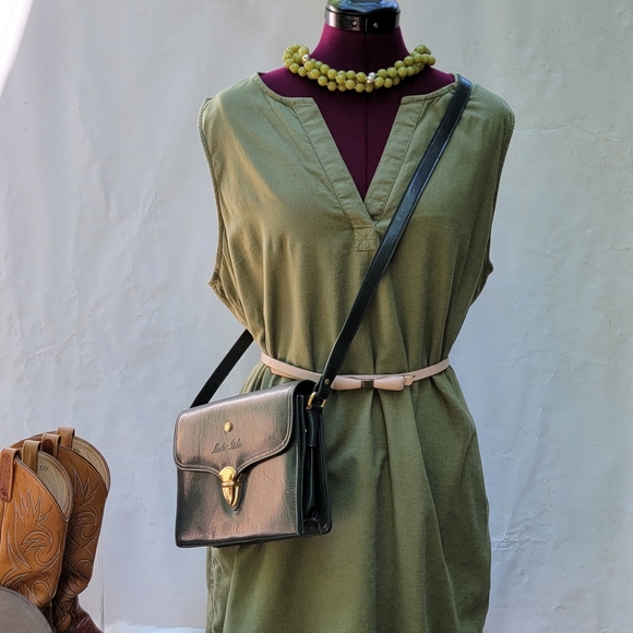 Time & Tru Jumper Dress Women's XL Miniminalist Linen Blend Sleeveless Green - Picture 10 of 16